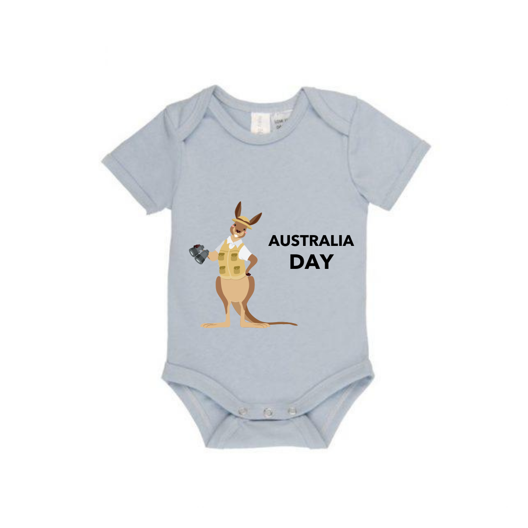 MLW By Design - Australia Day Kangaroo Bodysuit | Blue