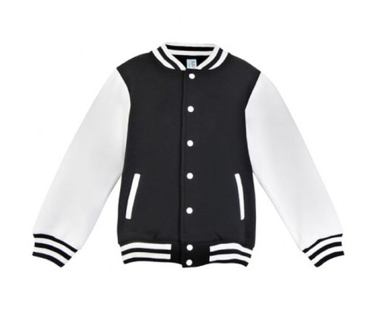 Black and white varsity jacket best sale