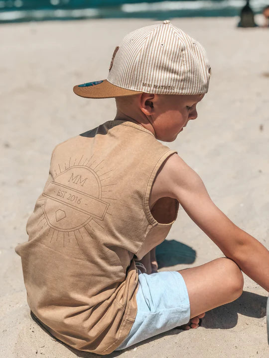 Mini Maxwell - Mocha Stonewashed Singlet