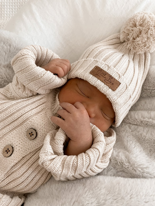 Little B's Nursery - Ribbed Beanie | Honey Milk