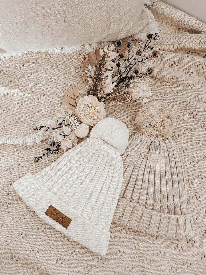 Little B's Nursery - Ribbed Beanie | Milk