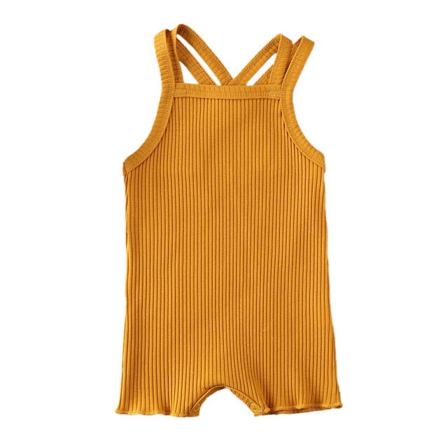 Georgia Cross Back Romper | Mustard