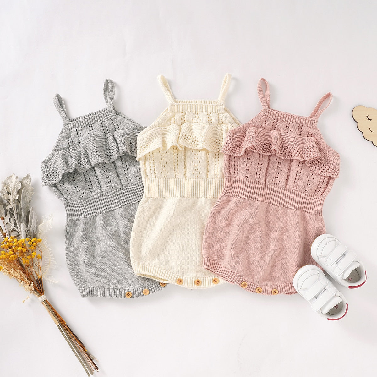 Knitted Zali Romper | Pink